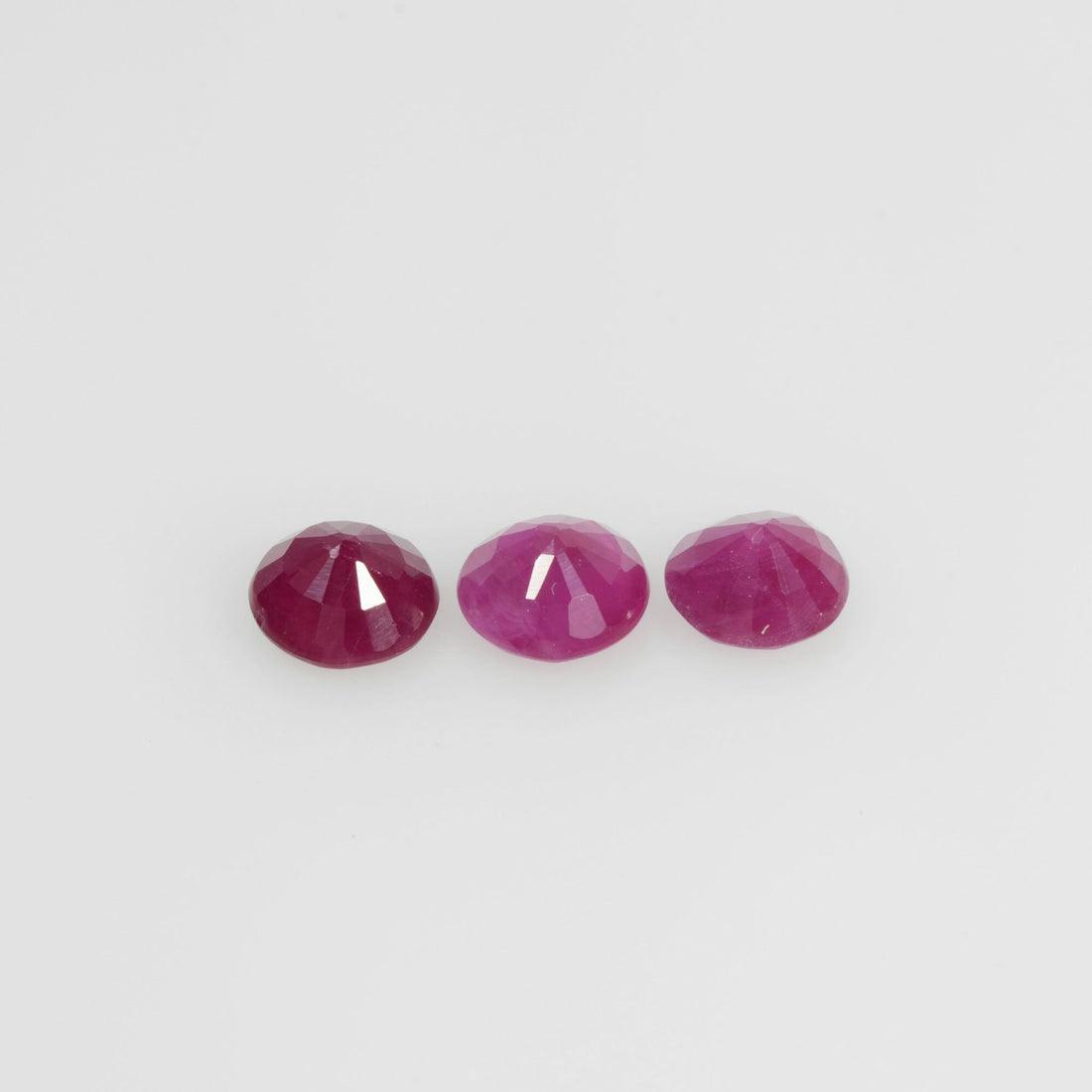 4.3-5.2 mm Natural Ruby Loose Gemstone Round Cut