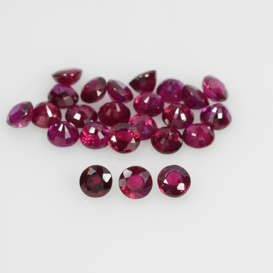 2.6-3.6 mm Natural Ruby Loose Gemstone Round Cut