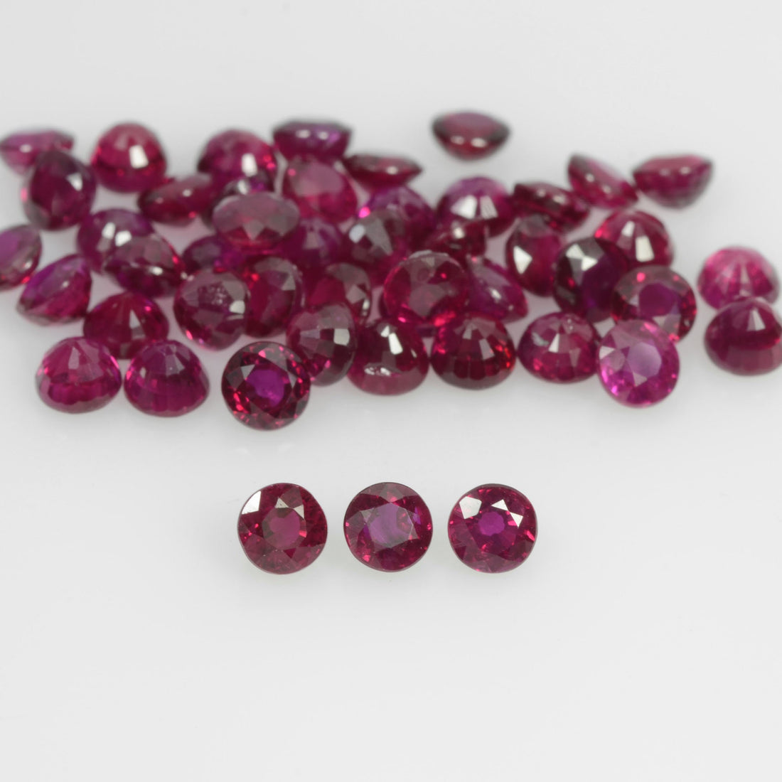 2.6-3.6 mm Natural Ruby Loose Gemstone Round Cut