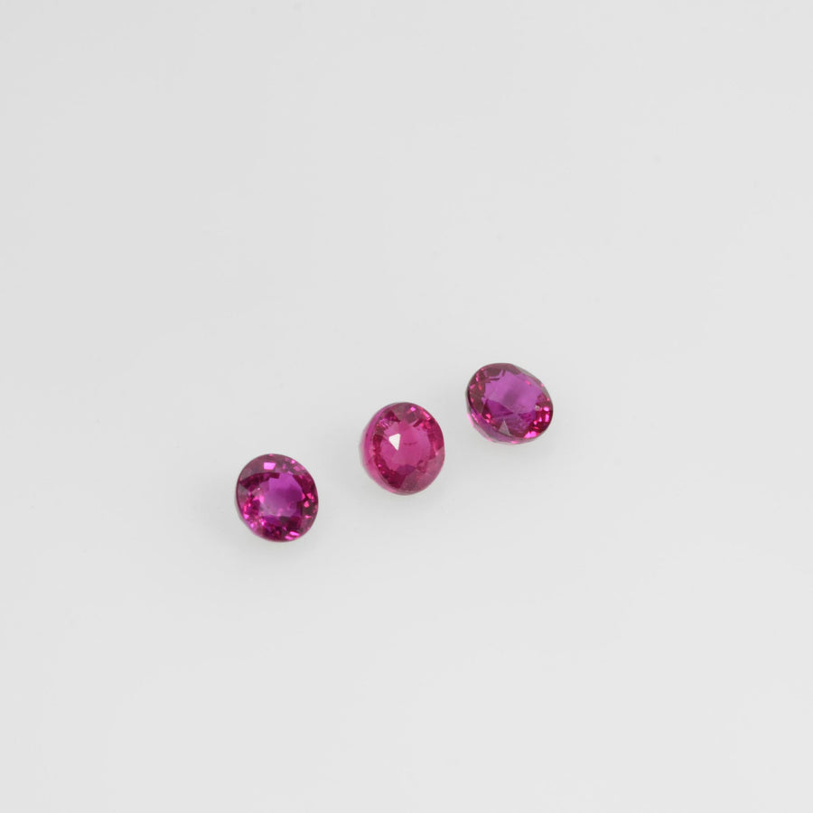 2.3-3.8 mm Natural Ruby Loose Gemstone Round Cut