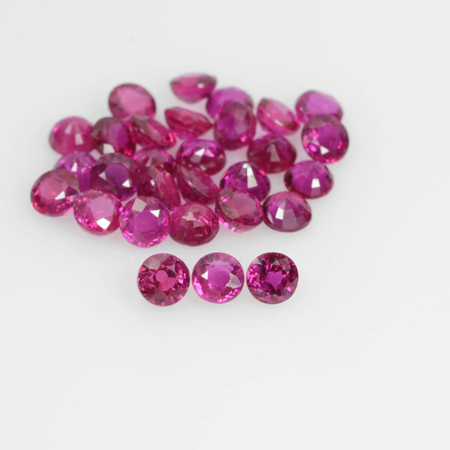 2.3-3.8 mm Natural Ruby Loose Gemstone Round Cut