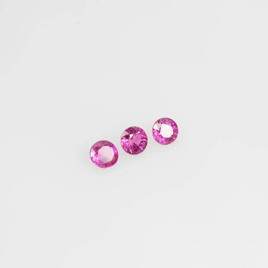 2.3-3.8 mm Natural Ruby Loose Gemstone Round Cut