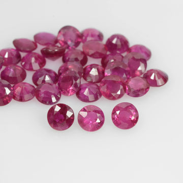 3.2-4.4 mm Natural Ruby Loose Gemstone Round Cut
