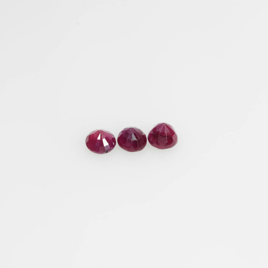 2.8-4.4 mm Natural Ruby Loose Gemstone Round Cut