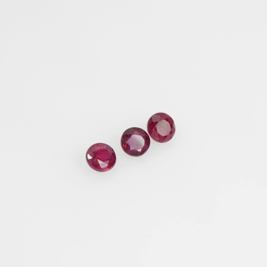 2.8-4.4 mm Natural Ruby Loose Gemstone Round Cut