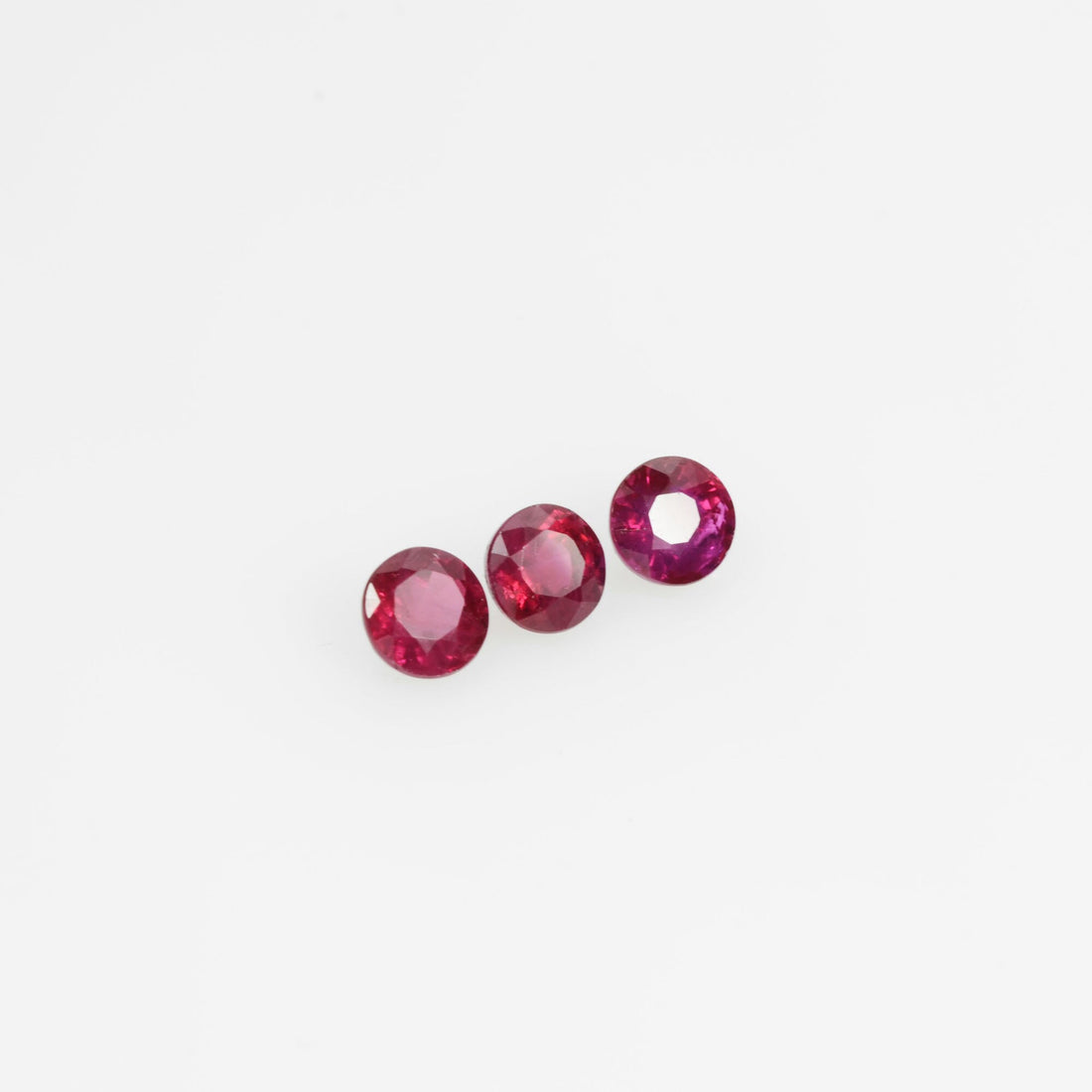 2.6-3.6 mm Natural Ruby Loose Gemstone Round Cut