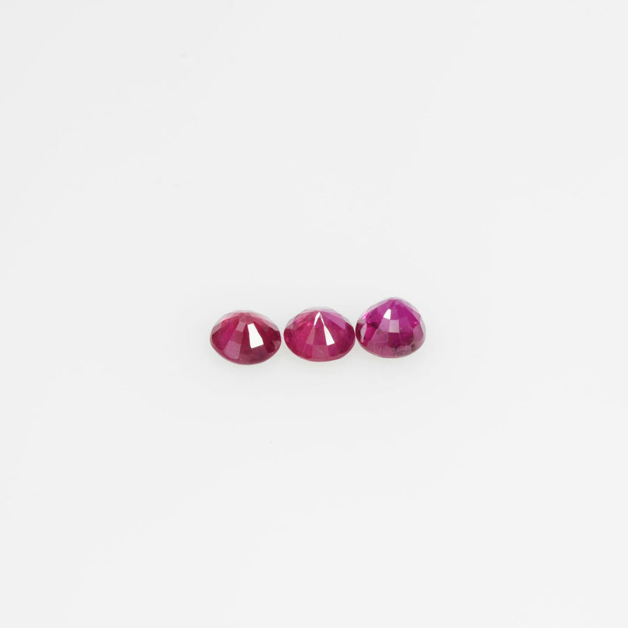 2.6-3.6 mm Natural Ruby Loose Gemstone Round Cut