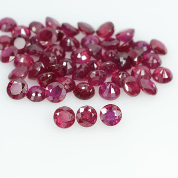 2.6-3.6 mm Natural Ruby Loose Gemstone Round Cut