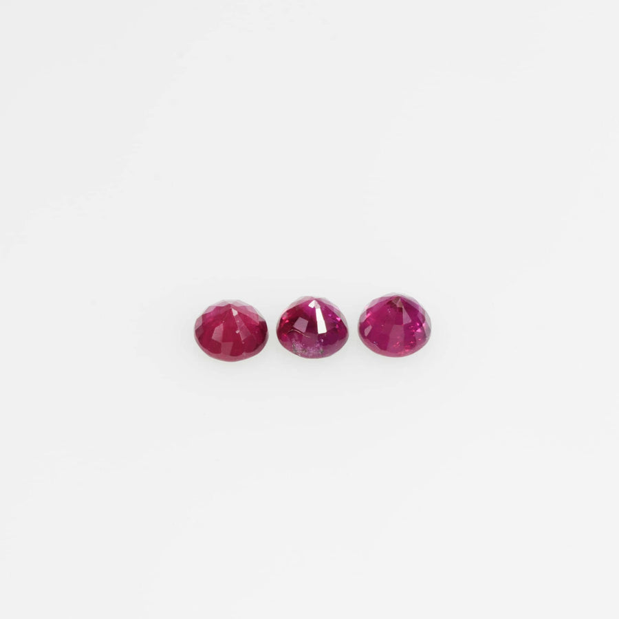 2.6-3.6 mm Natural Ruby Loose Gemstone Round Cut