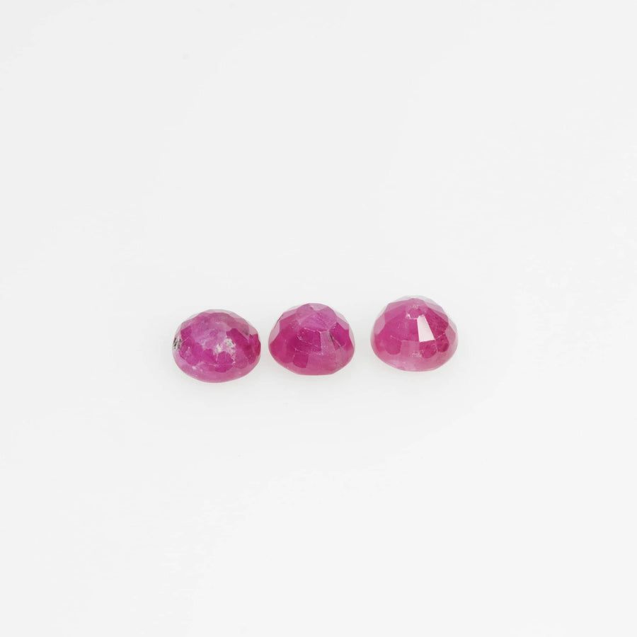 1.9-4.4 mm Natural Ruby Loose Gemstone Round Cut