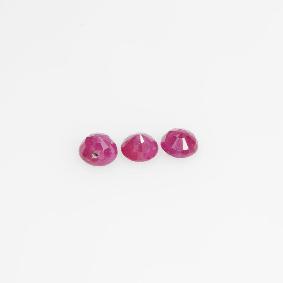 1.9-4.4 mm Natural Ruby Loose Gemstone Round Cut