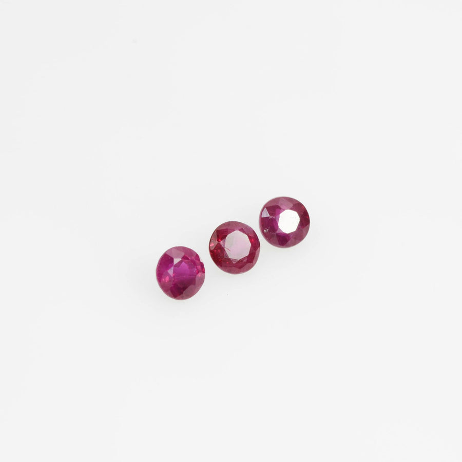 2.8-3.6 mm Natural Ruby Loose Gemstone Round Cut