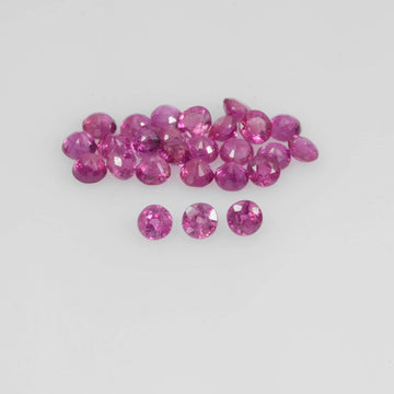 1.7-3.8 mm Natural Ruby Loose Gemstone Round Cut