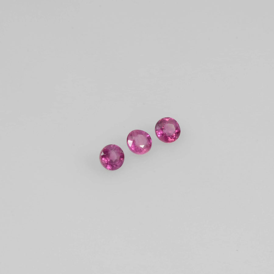 1.7-3.8 mm Natural Ruby Loose Gemstone Round Cut