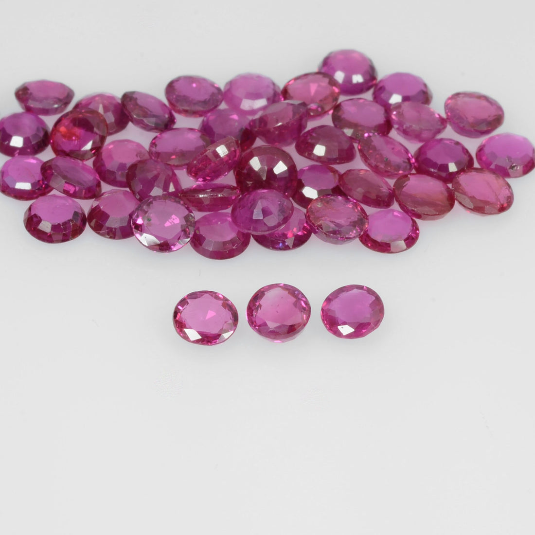 1.9-4.2 mm Natural Ruby Loose Gemstone Round Cut