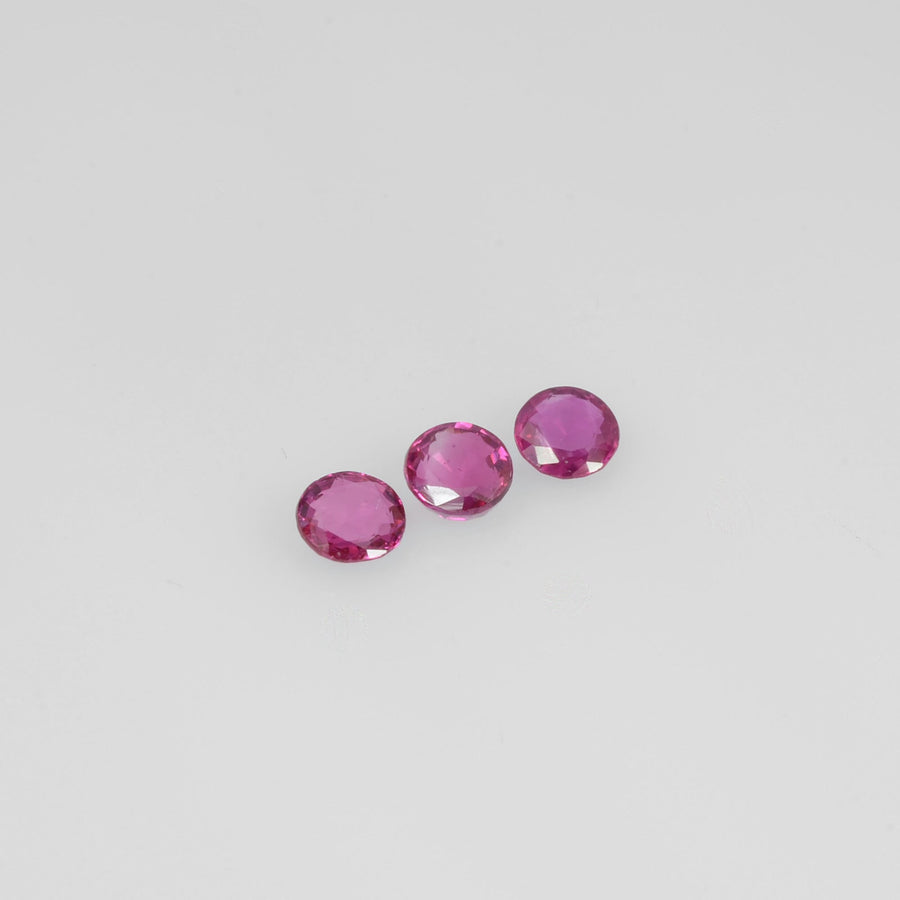 1.9-4.2 mm Natural Ruby Loose Gemstone Round Cut