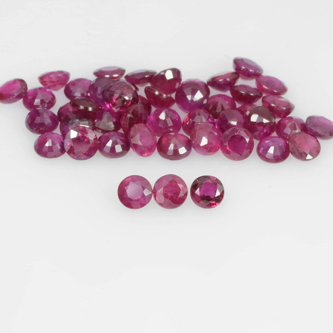 2.8-3.6 mm Natural Ruby Loose Gemstone Round Cut