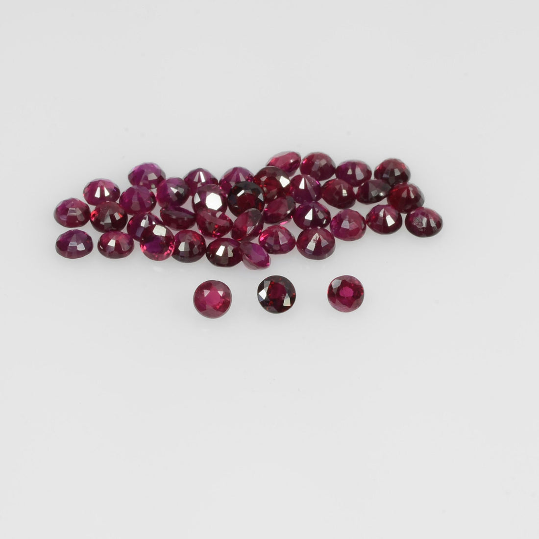 1.4-2.4 mm Natural Ruby Loose Gemstone Round Cut