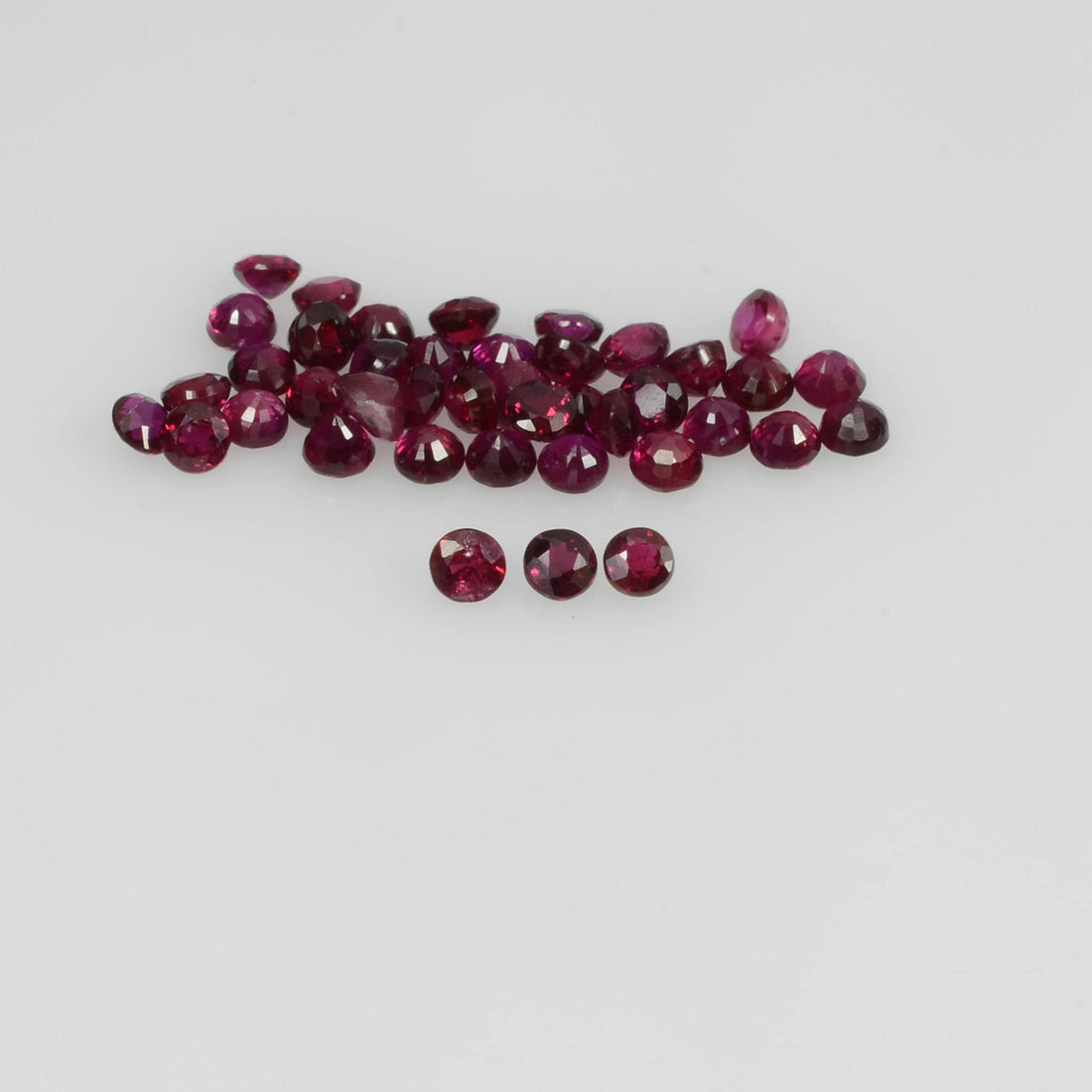 1.4-2.4 mm Natural Ruby Loose Gemstone Round Cut