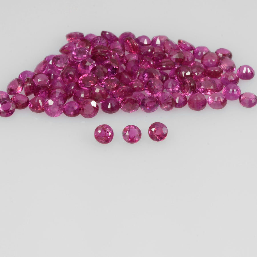 1.6-2.6 mm Natural Ruby Loose Gemstone Round Cut