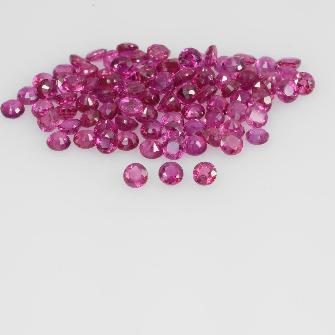 1.6-2.6 mm Natural Ruby Loose Gemstone Round Cut