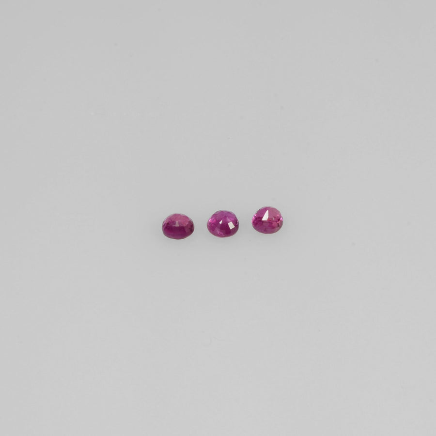 1.6-2.6 mm Natural Ruby Loose Gemstone Round Cut