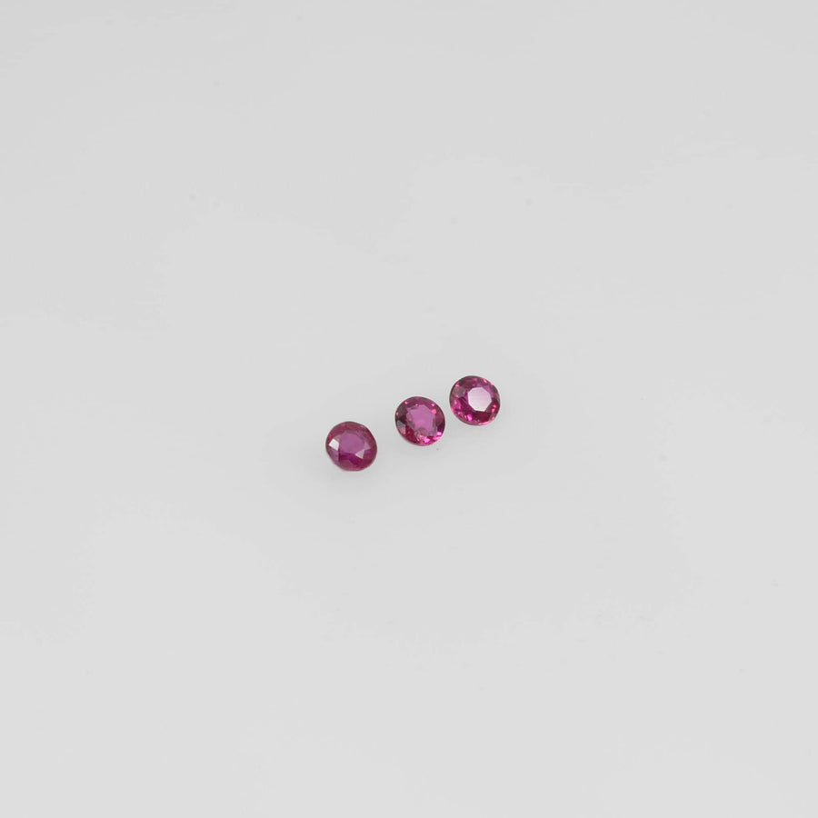 1.3-2.7 mm Natural Ruby Loose Gemstone Round Cut