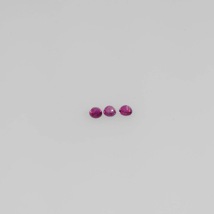 1.3-2.7 mm Natural Ruby Loose Gemstone Round Cut