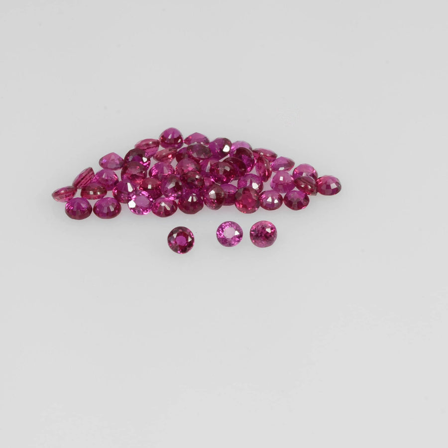 1.3-2.7 mm Natural Ruby Loose Gemstone Round Cut