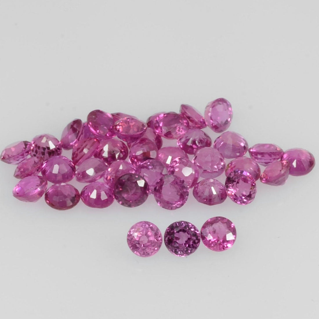 1.1-3.5 mm Natural Ruby Loose Gemstone Round Cut