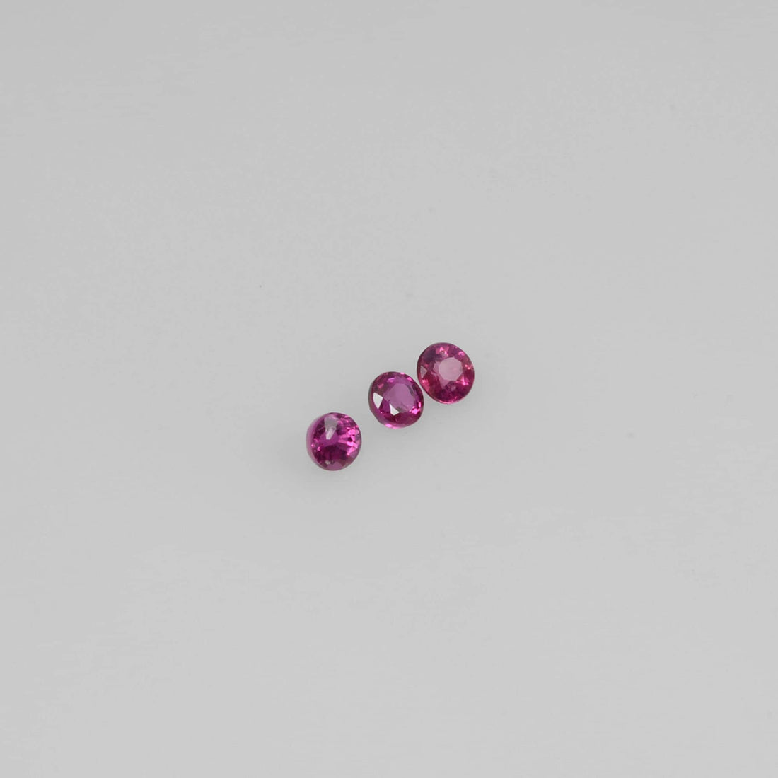 1.4-2.6 mm Natural Ruby Loose Gemstone Round Cut