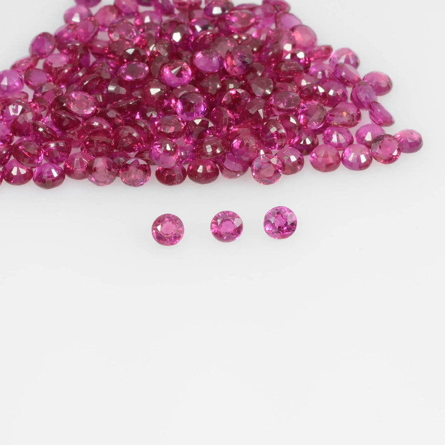 1.4-2.6 mm Natural Ruby Loose Gemstone Round Cut