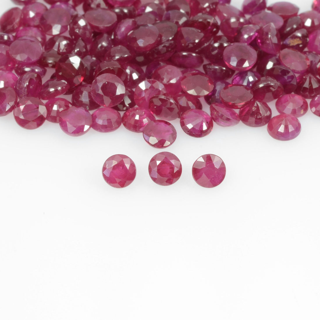 2.3-3.6 mm Natural Ruby Loose Gemstone Round Cut