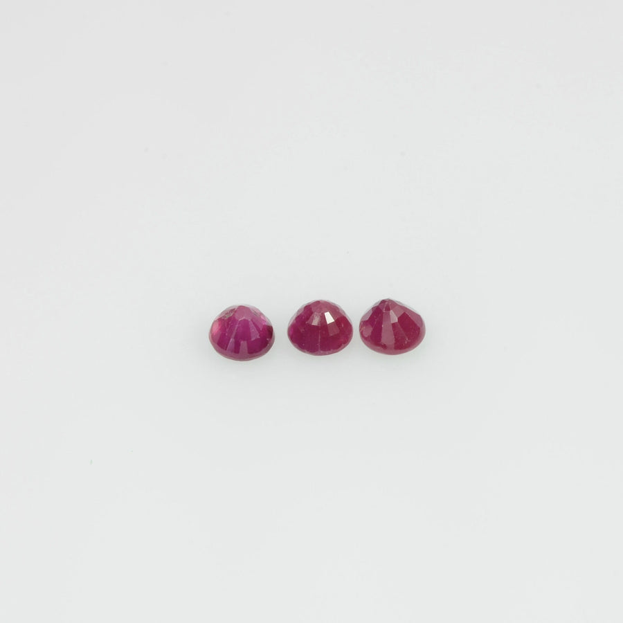 2.3-3.6 mm Natural Ruby Loose Gemstone Round Cut