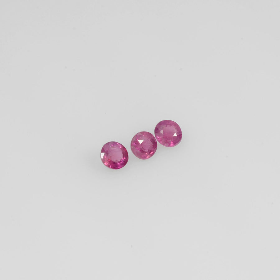 1.8-4.2 mm Natural Ruby Loose Gemstone Round Cut
