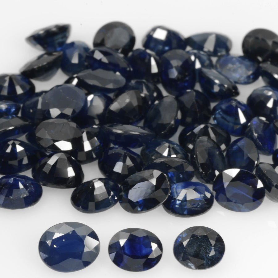 5x4 mm Natural Calibrated Blue Sapphire Loose Gemstone Oval Cut