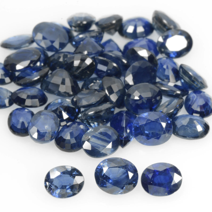 5x4 mm Natural Calibrated Blue Sapphire Loose Gemstone Oval Cut