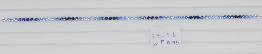 Natural Blue Fancy Sapphire Loose Gemstone  Diamond  Cut Set