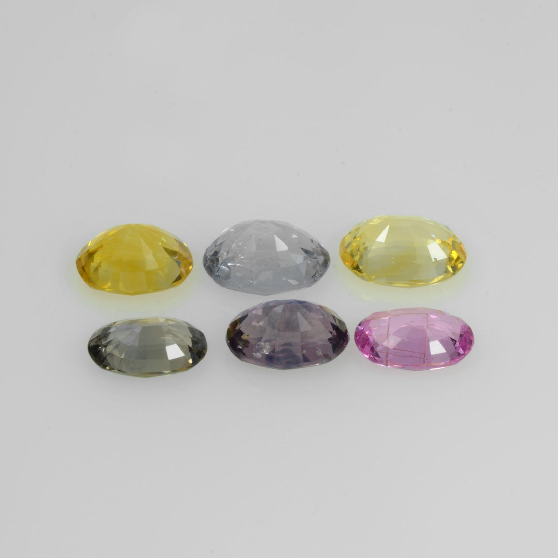 6x4 MM lot Natural Multi-Color Sapphire Loose Gemstone Oval Cut