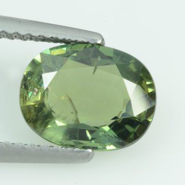 2.19 cts Natural Green Sapphire Loose Gemstone Oval Cut
