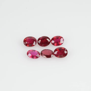 4x3 Natural Africa Ruby Loose Gemstone Oval Cut