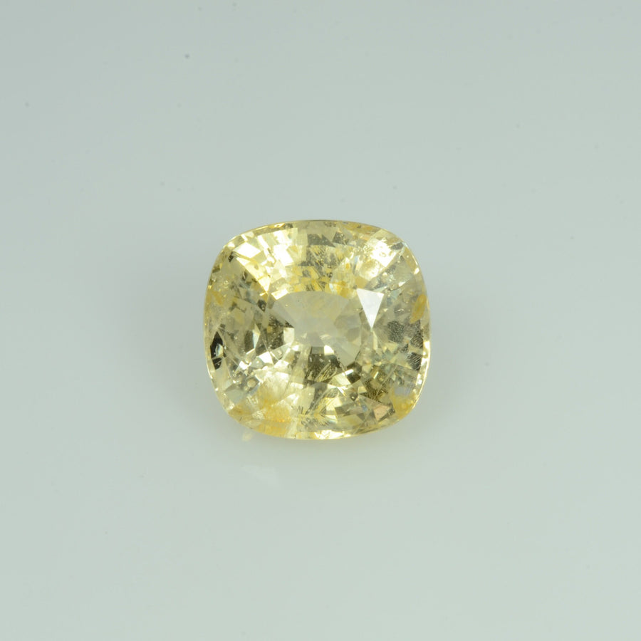 5.24 cts Unheated Natural Yellow Sapphire Loose Gemstone Cushion Cut