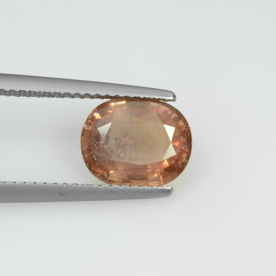 2.87 cts Natural Peach Sapphire Loose Gemstone Oval Cut