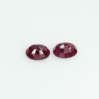 1.60 Cts Natural Pair Ruby Loose Gemstone Oval Cut