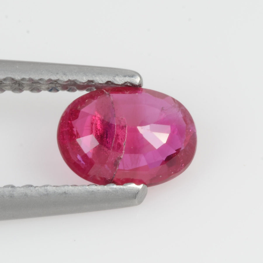 0.68 Cts Natural Ruby Loose Gemstone Oval Cut