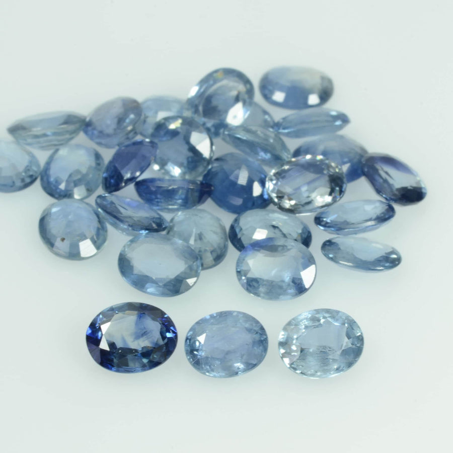 5x4 mm Natural Calibrated Blue Sapphire Loose Gemstone Oval Cut