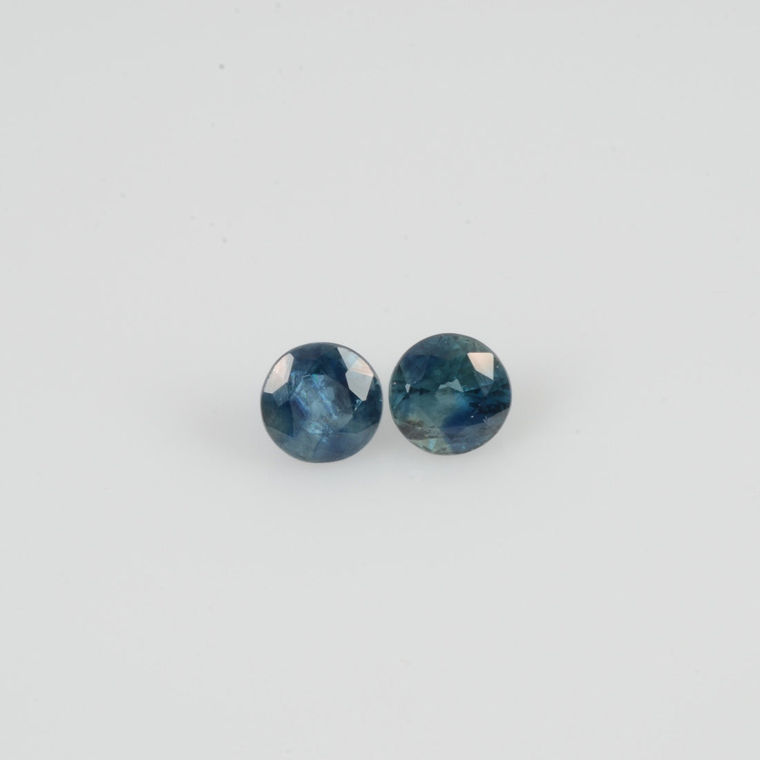 3.8-4.5 mm Natural Blue Sapphire Loose Pair Gemstone Round Cut