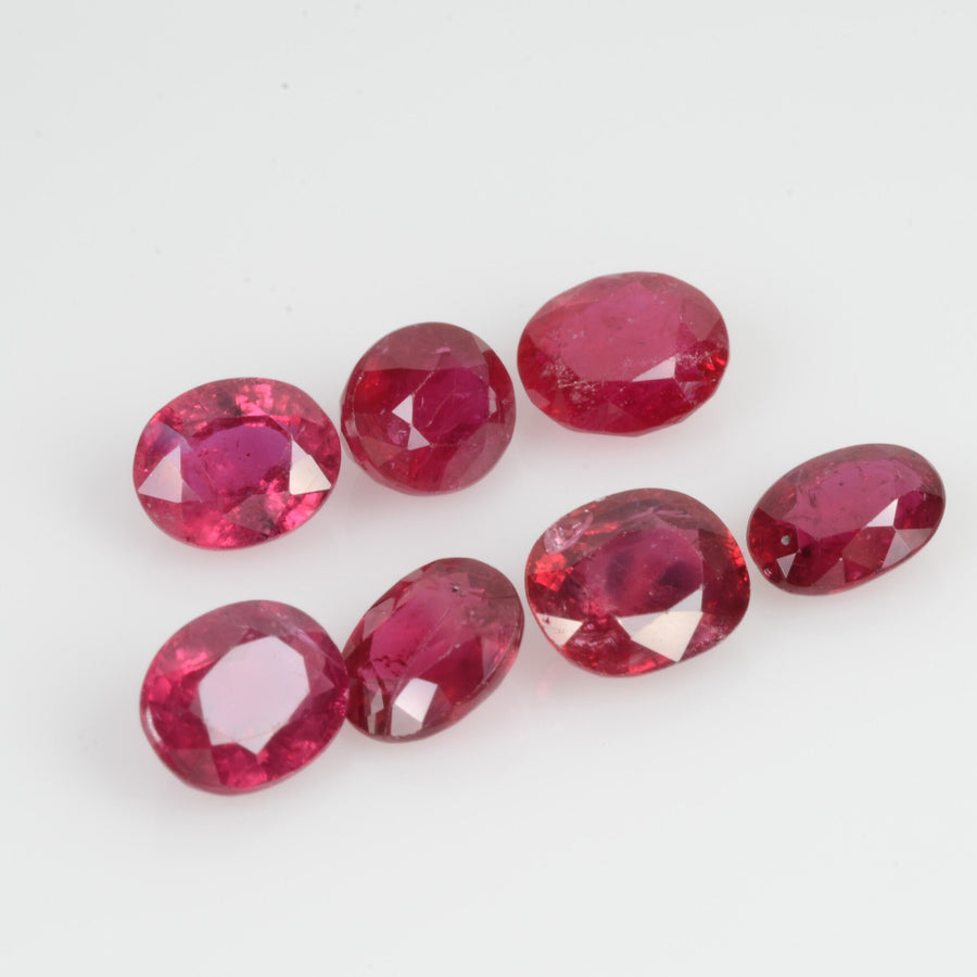 6X5 mm Natural Arican Ruby Loose Gemstone Oval Cut