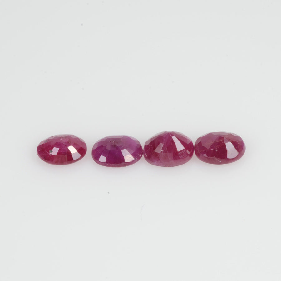 5x4 MM Natural Ruby Loose Gemstone Oval Cut