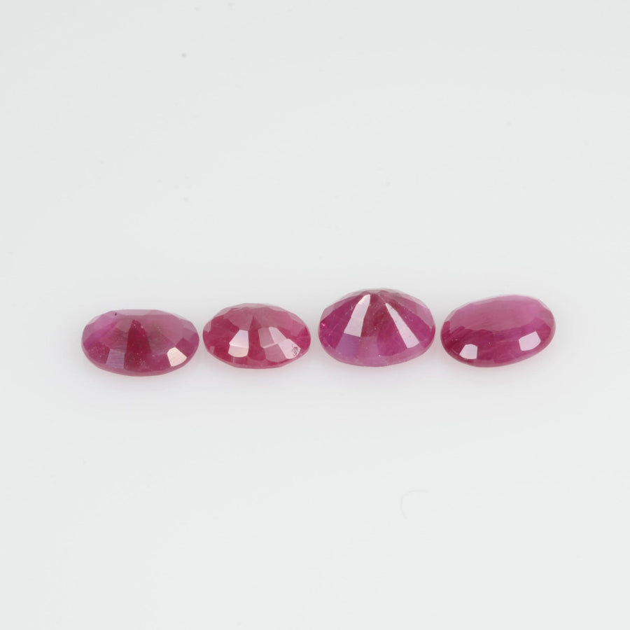 5x4 MM Natural Ruby Loose Gemstone Oval Cut